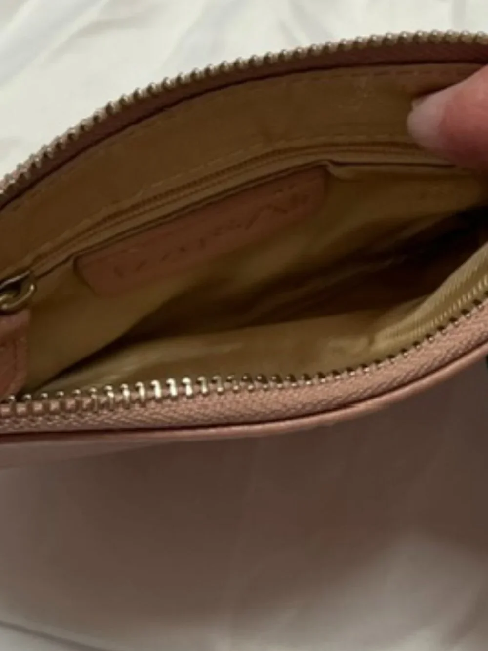 Izzy & Ali Tassel Coin Purse/Clutch Vegan Leather Mauve Gold-tone hardware